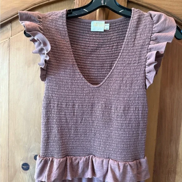 Nation LTD - Fabienne Fused Ruffle Dress in Mojave Sz:Small - Picture 9 of 14